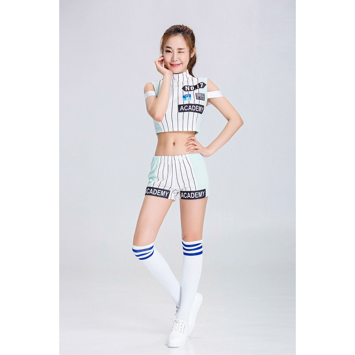 Twice風 グループチアリーディング衣装 バー パフォーマンス服 チアコスチューム ダンスパフォーマンス