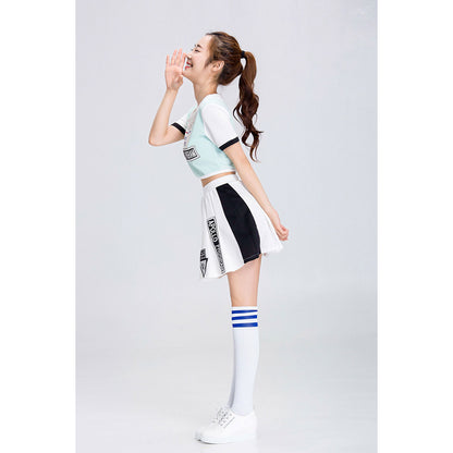 Twice風 グループチアリーディング衣装 バー パフォーマンス服 チアコスチューム ダンスパフォーマンス