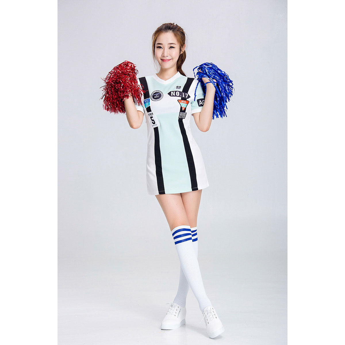 Twice風 グループチアリーディング衣装 バー パフォーマンス服 チアコスチューム ダンスパフォーマンス