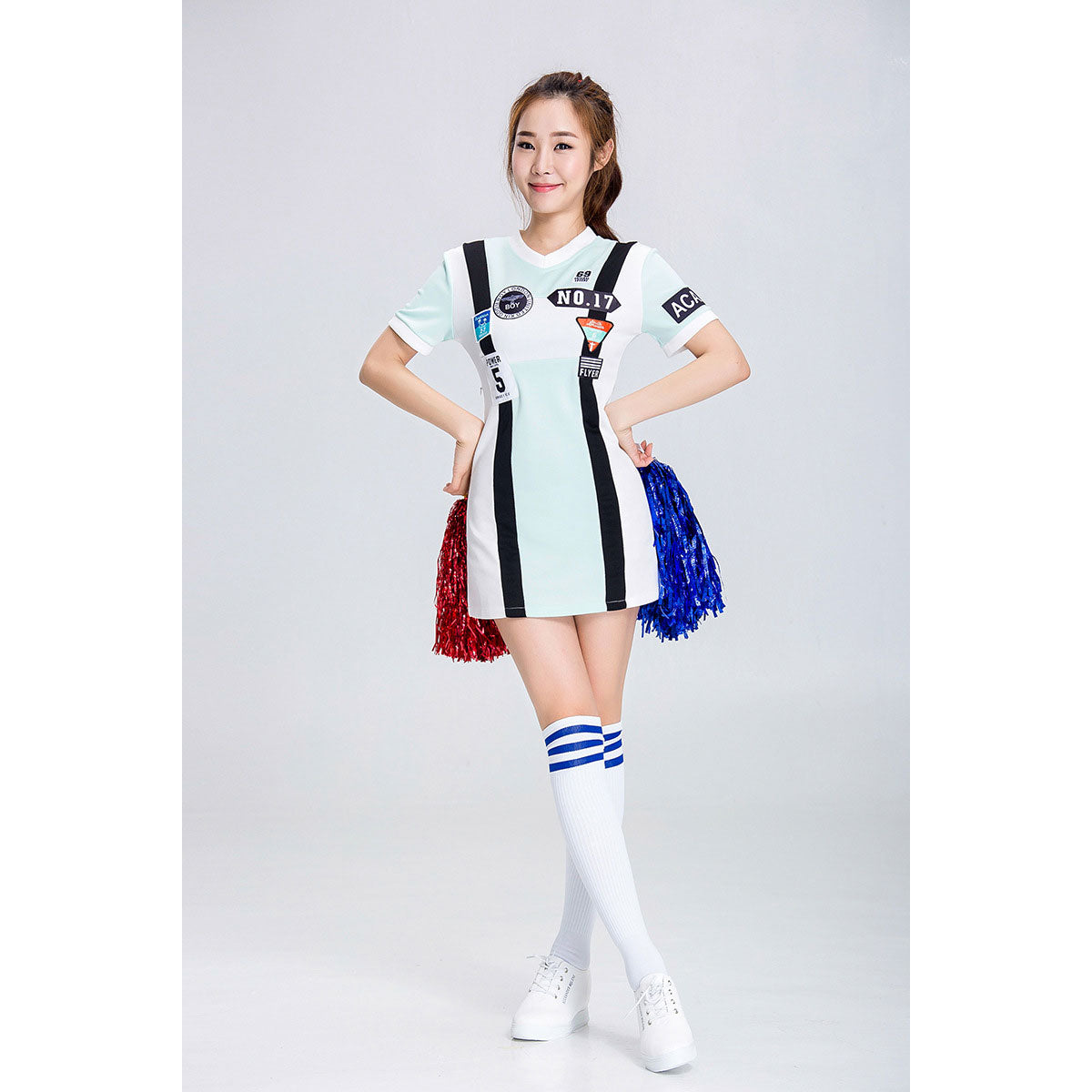 Twice風 グループチアリーディング衣装 バー パフォーマンス服 チアコスチューム ダンスパフォーマンス