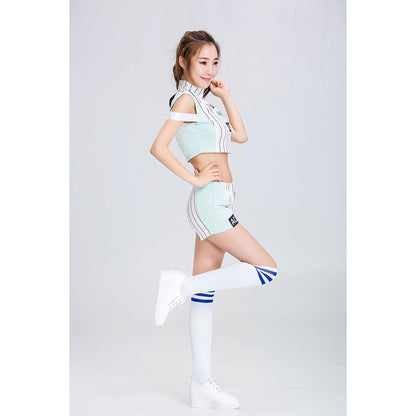 Twice風 グループチアリーディング衣装 バー パフォーマンス服 チアコスチューム ダンスパフォーマンス