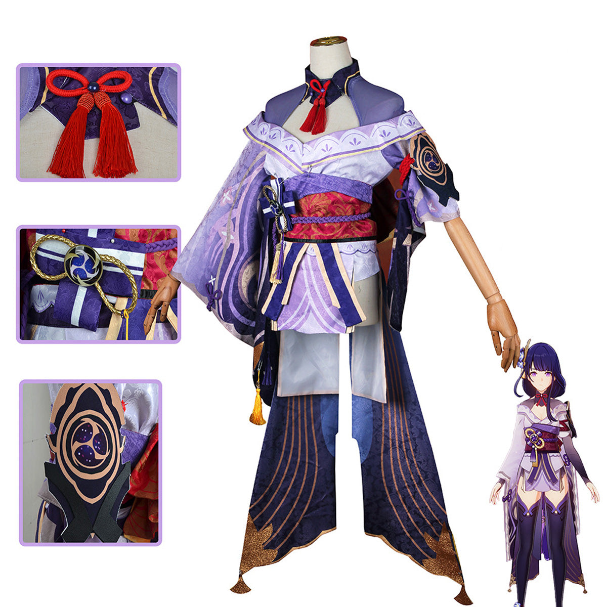 原神 雷電将軍 衣装セット Genshin Impact Raiden Shougun Costume