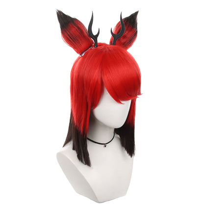 ハズビン・ホテル  アラスター ウィッグ Hazbin Hotel Alastor Cosplay Wig