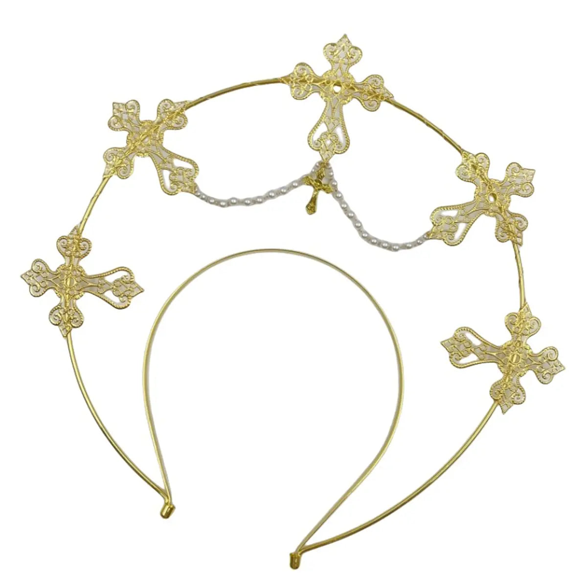 ハロークラウン ゴールデンクロスパール Golden Cross Pearl Halo Crown Tiara