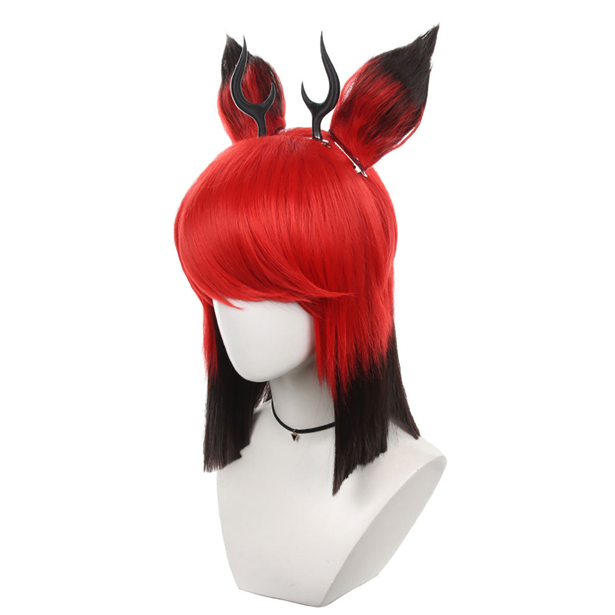 ハズビン・ホテル  アラスター ウィッグ Hazbin Hotel Alastor Cosplay Wig