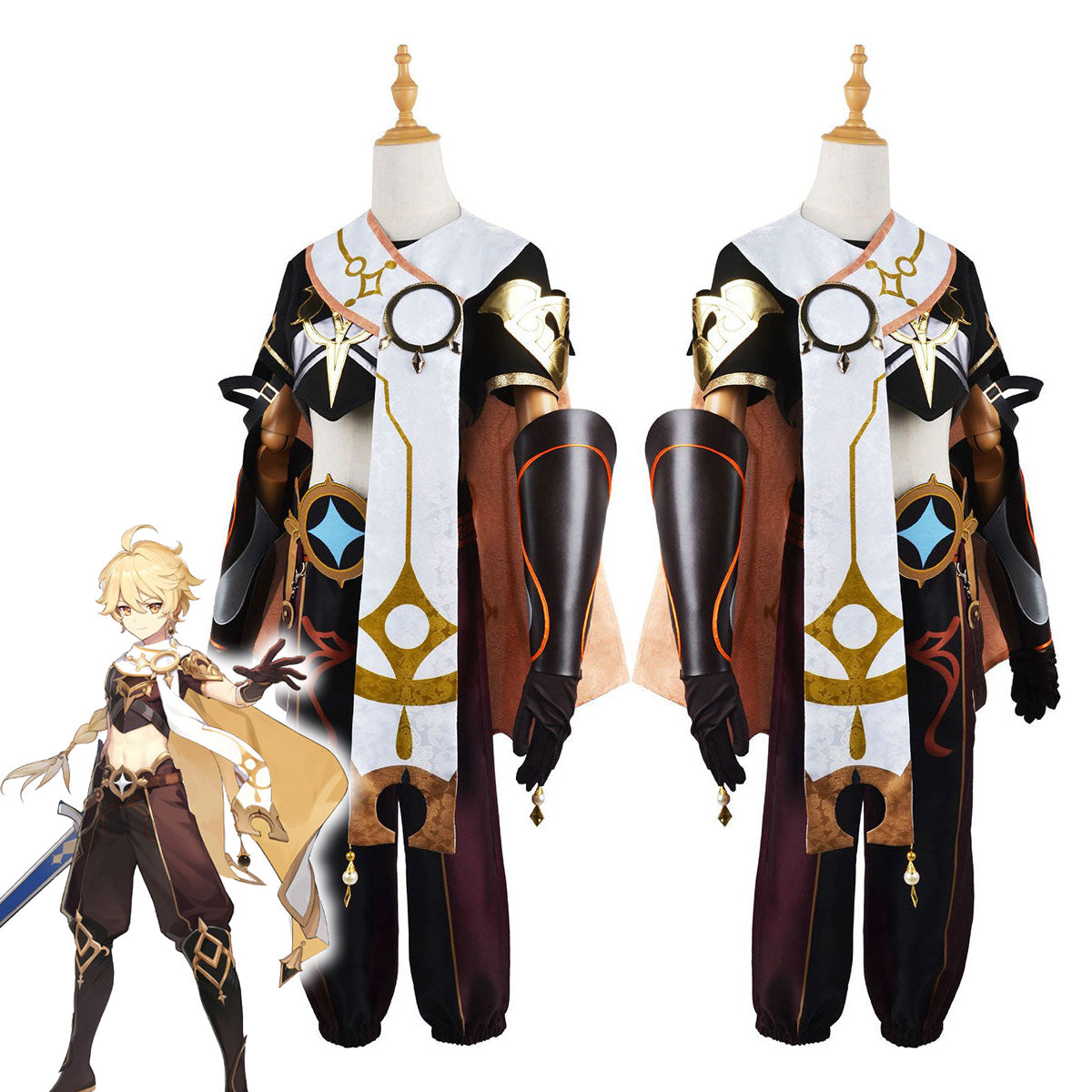 原神 主人公 衣装セット Genshin Impact Traveler Costume