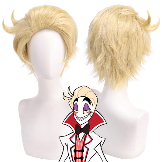 ハズビン・ホテル ルシファー・モーニングスター ウィッグ Hazbin Hotel Lucifer Morningstar Cosplay Wig