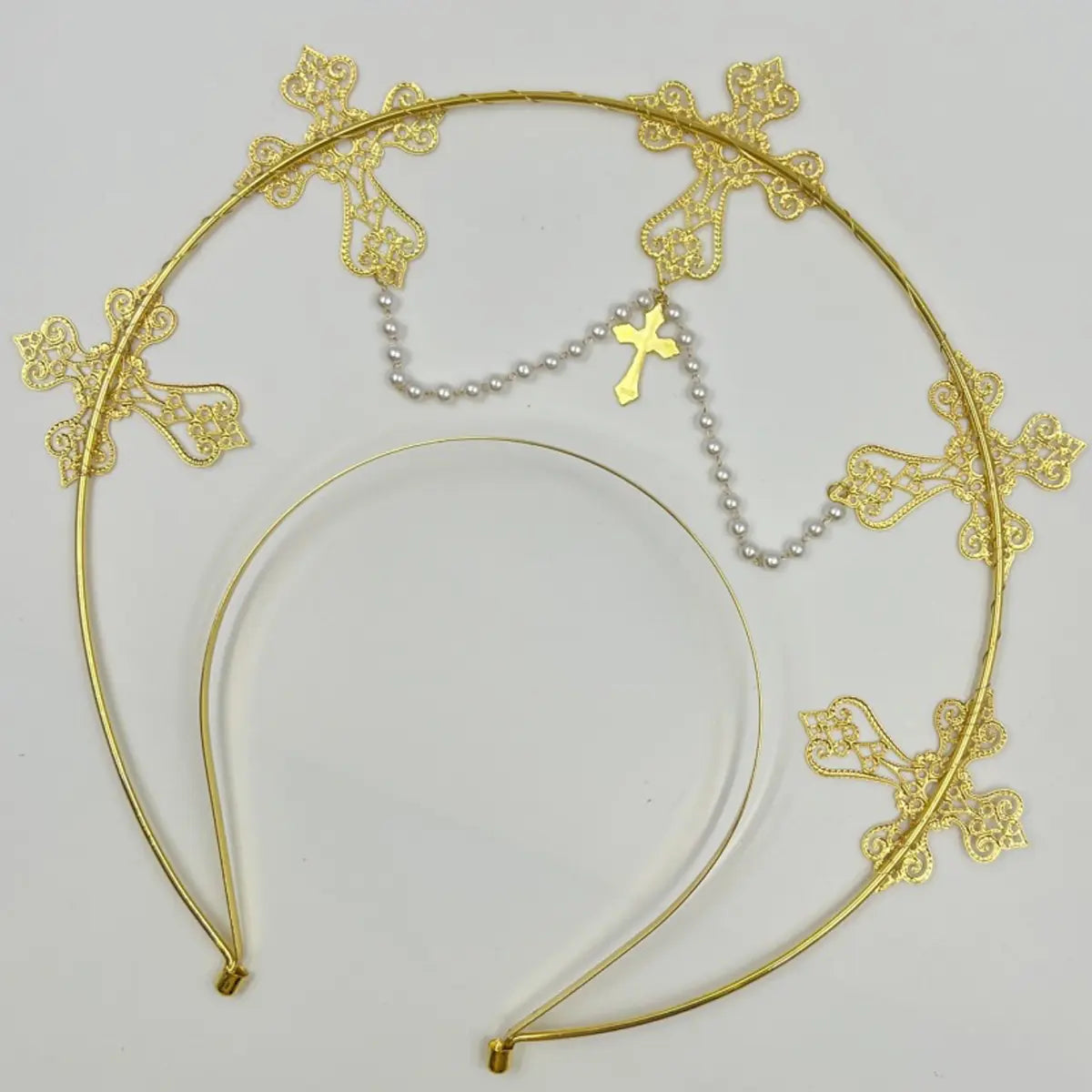 ハロークラウン ゴールデンクロスパール Golden Cross Pearl Halo Crown Tiara