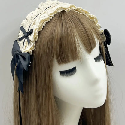 ヘッドドレス ダークゴシックリボン Dark Gothic Ribbon Headdress