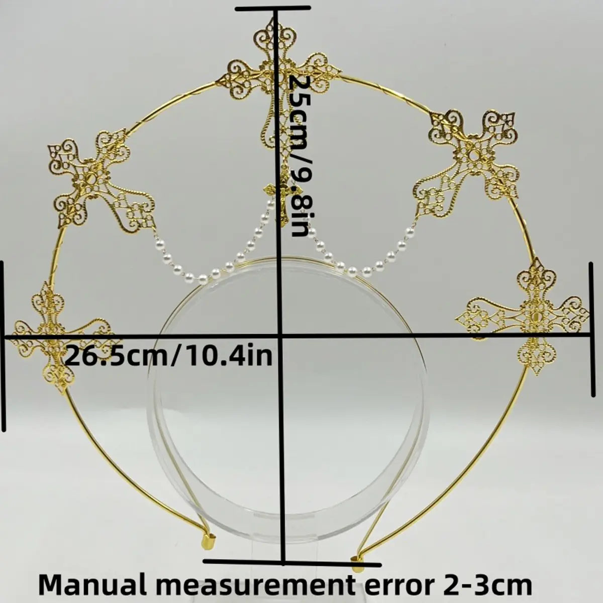 ハロークラウン ゴールデンクロスパール Golden Cross Pearl Halo Crown Tiara