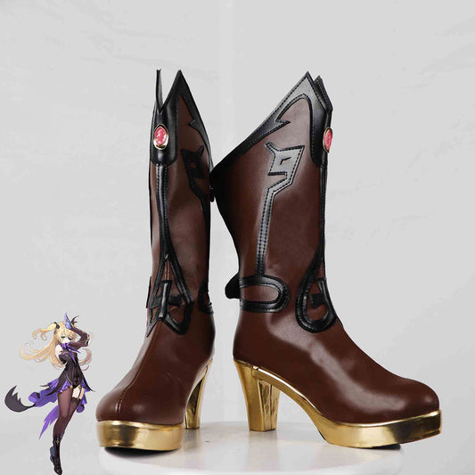 原神 フィッシュル 靴 Genshin Impact Fischl Cosplay Shoes Boots