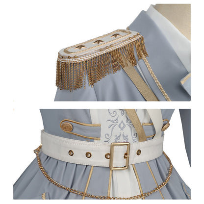 ファンタジーブルーミリタリーロリータスカート Fantasy Blue Military Lolita Skirt Costume