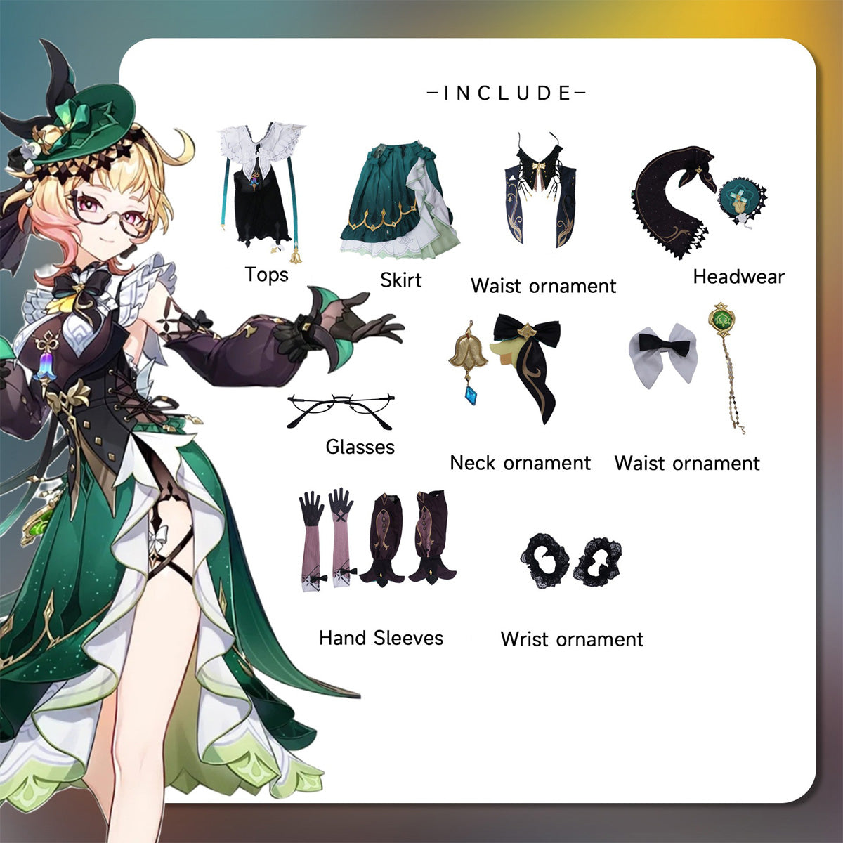 原神 エミリエ 衣装セット Genshin Impact Emilie Costume