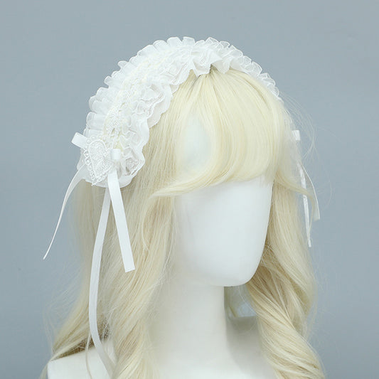 コミックショーガールロリータレースヘアアクセサリー Comic Showgirl Lolita Lace Cosplay Hair Accessory