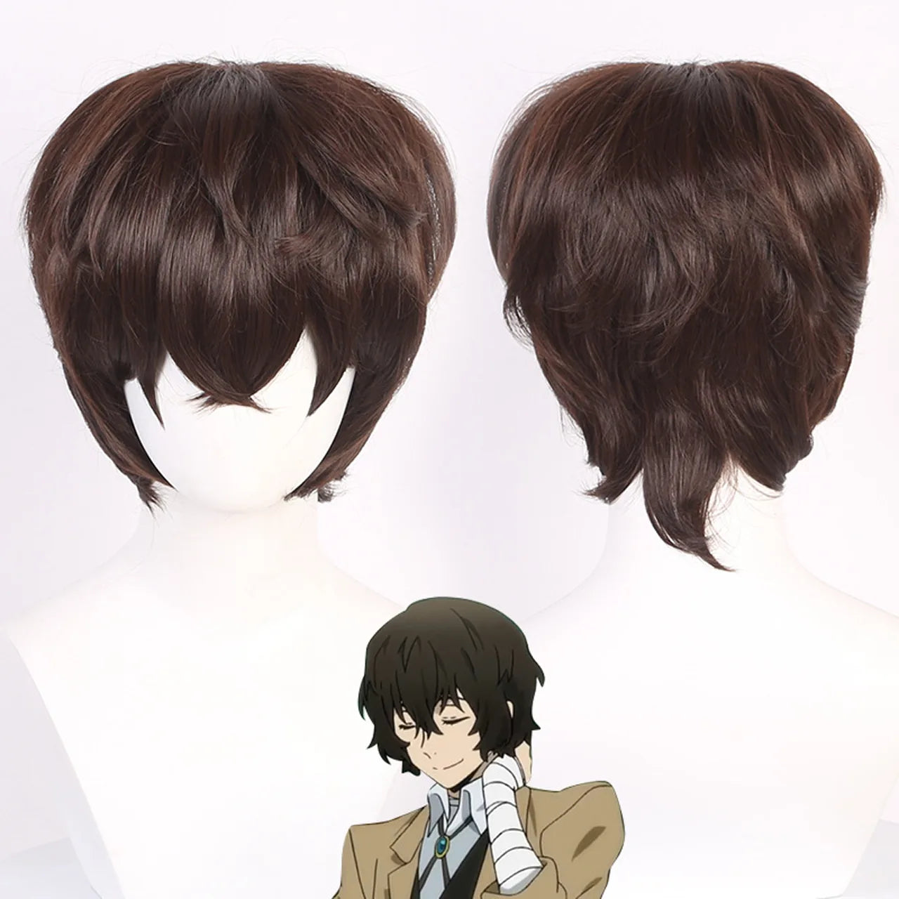 Bungo Stray Dogs Dazai Osamu Wig Cosplay Costume Props Wig Japan Anime