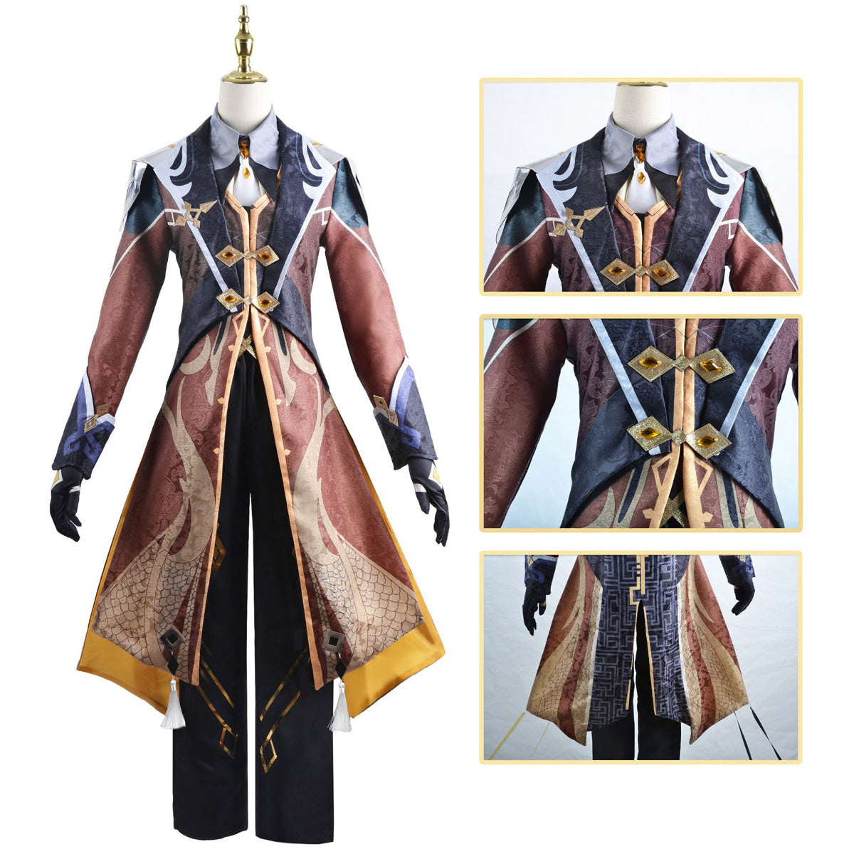 原神 鍾離 衣装セット Genshin Impact Zhongli Costume