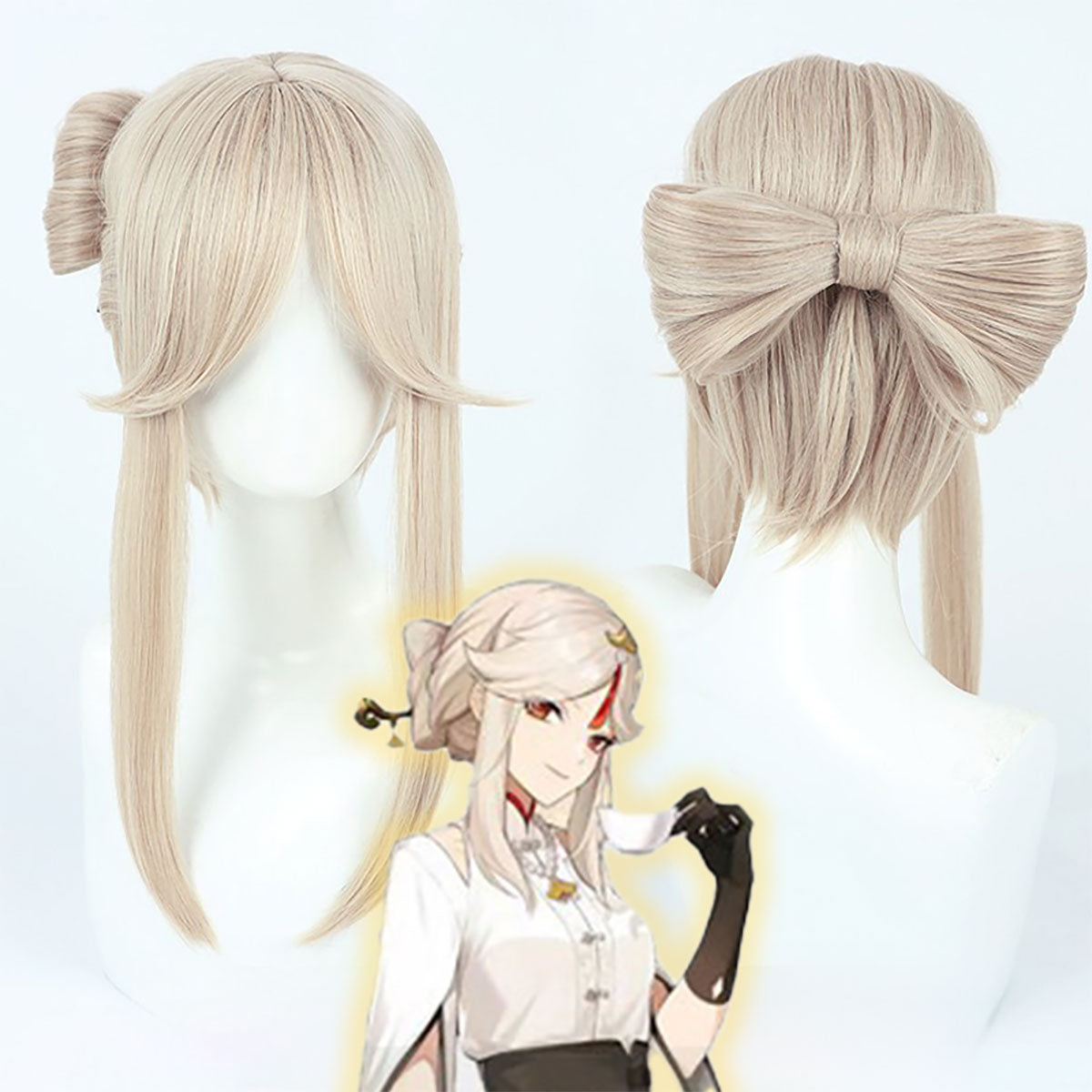 原神 凝光・夜蘭 ウィッグ Genshin Impact Ningguang Yelan Cosplay Wig