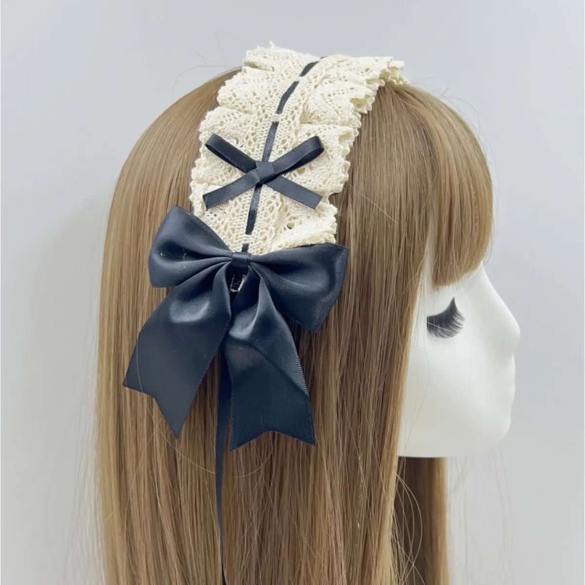 ヘッドドレス ダークゴシックリボン Dark Gothic Ribbon Headdress