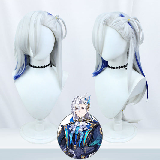 原神 ヌヴィレット ウィッグ Genshin Impact Neuvillette Cosplay Wig